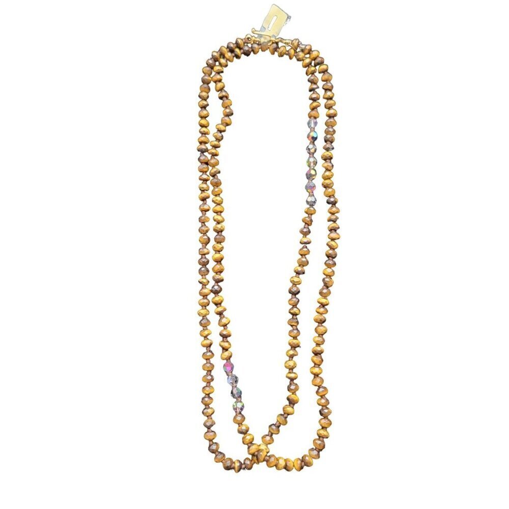 *NWT* Chan Luu Double Wrap Necklace with Tiger-eye Colored Beads Necklace - Picture 13 of 14